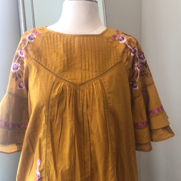 New Free People Pavlo Cotton Embroidered Dress - Picture 5 of 9
